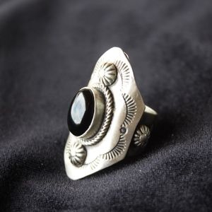 WOW! Don Johnson Navajo Sterling & Black Onyx Ring